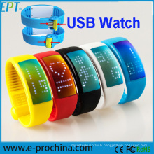 Smart 3D Pedometer LED Watch USB Flash Drive (EG43-B)